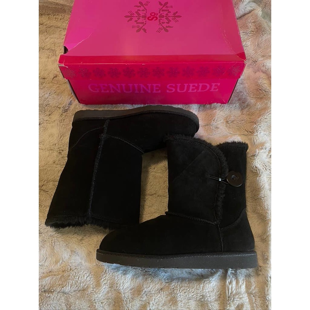 S.O. - Womens Sogenoa Black Suede Boots - 7